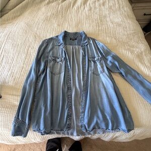 Buffalo Light Blue Denim Button-Up Shirt | XL